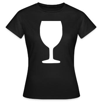 Vin, Vin, Verre de Vin, Vin Rouge - T-shirt Femme - noir - Devant - AI Model Female 172 dark (172cm)