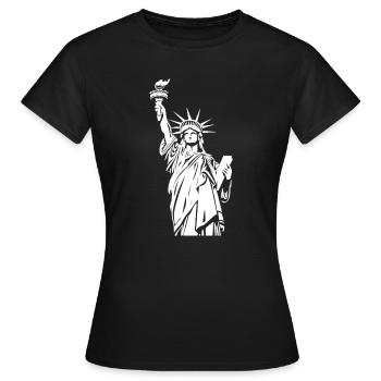 Statue de la Liberté - T-shirt Femme - noir - Devant - AI Model Female 172 dark (172cm)