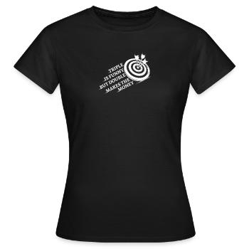 Triple is funny Darts Design - Frauen T-Shirt - Schwarz - Vorne - AI Model Female 172 dark (172cm)