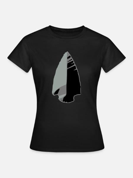 flint arrowhead indian - Women's T-Shirt - black
