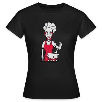 cuisinier cuisinier - T-shirt Femme - noir - Devant - AI Model Female 172 dark (172cm)
