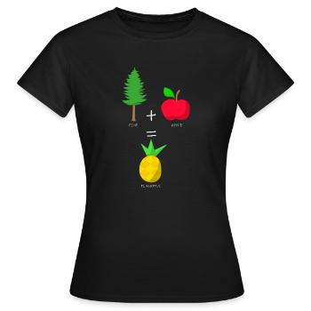 KIEFER+APFEL=ANANAS - Frauen T-Shirt - Schwarz - Vorne - AI Model Female 172 dark (172cm)