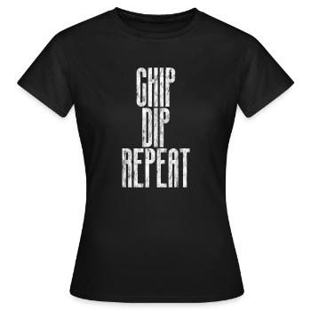 Chip Dip Repeat 4 - Frauen T-Shirt - Schwarz - Vorne - AI Model Female 172 dark (172cm)