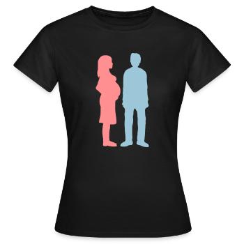 Homme pauvre femme enceinte - T-shirt Femme - noir - Devant - AI Model Female 172 dark (172cm)