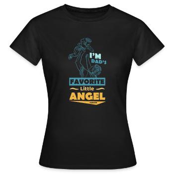 Père et fille - T-shirt Femme - noir - Devant - AI Model Female 172 dark (172cm)