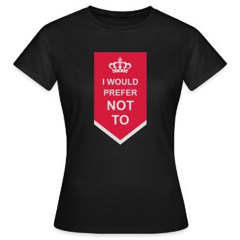 Je préfère ne pas - T-shirt Femme - noir - Devant - AI Model Female 172 dark (172cm)