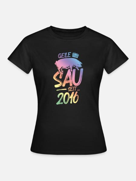 2016 Geile Sau - Frauen T-Shirt - Schwarz