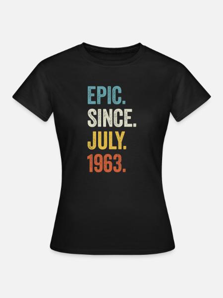 60. Geburtstag 60 Jahre Epic Since July 1963 - Dame-T-shirt - sort
