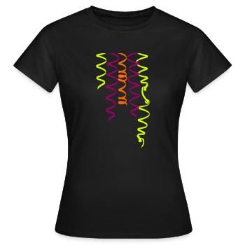 Streamers Rechtsv - Party Streamers - Women's T-Shirt - black - Front - AI Model Female 172 dark (172cm)