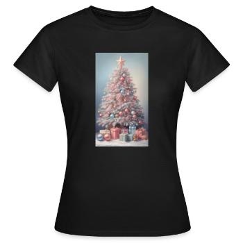 Weihnachtsbaum - Frauen T-Shirt - Schwarz - Vorne - AI Model Female 172 dark (172cm)