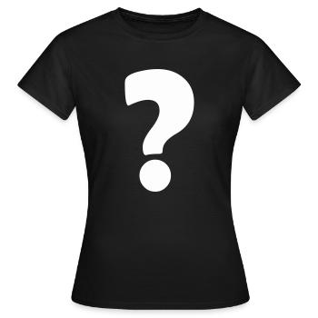 Point d’interrogation 1 - T-shirt Femme - noir - Devant - AI Model Female 172 dark (172cm)
