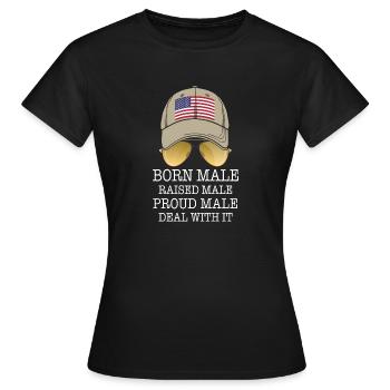 Homme né mâle élevé - T-shirt Femme - noir - Devant - AI Model Female 172 dark (172cm)