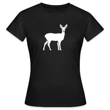 Chevreuil - T-shirt Femme - noir - Devant - AI Model Female 172 dark (172cm)