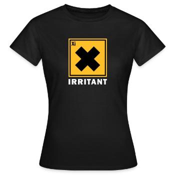 SIGNAL D'AVERTISSEMENT IRRITANT - T-shirt Femme - noir - Devant - AI Model Female 172 dark (172cm)