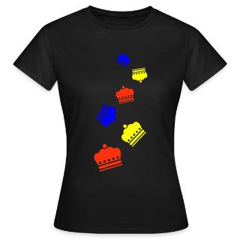 Krone icon - Frauen T-Shirt - Schwarz - Vorne - AI Model Female 172 dark (172cm)