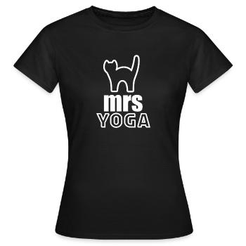 Mrs Yoga - Woman - Madame - Miss - Miss - Joga - Women's T-Shirt - black - Front - AI Model Female 172 dark (172cm)