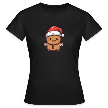 Joyeux Noël Biscuits au gingembre - T-shirt Femme - noir - Devant - AI Model Female 172 dark (172cm)