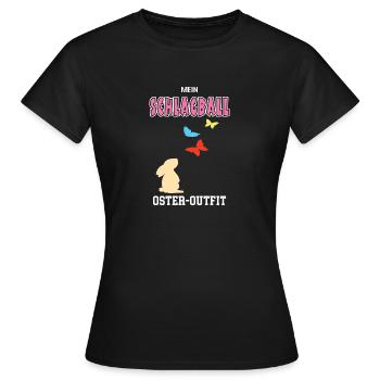 Schlagballerin Ostern Schlagballspielerin - Frauen T-Shirt - Schwarz - Vorne - AI Model Female 172 dark (172cm)