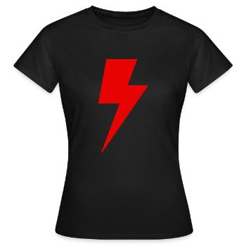 Poland Women Red Flash Women's Rights Strajk Kobiet - Women's T-Shirt - black - Front - AI Model Female 172 dark (172cm)