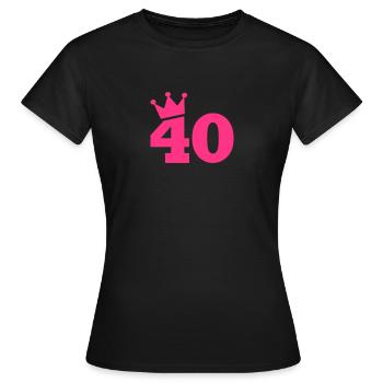40 - Women's T-Shirt - black - Front - AI Model Female 172 dark (172cm)