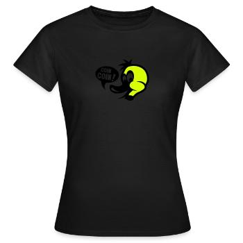 canard coin coin dessin - T-shirt Femme - noir - Devant - AI Model Female 172 dark (172cm)