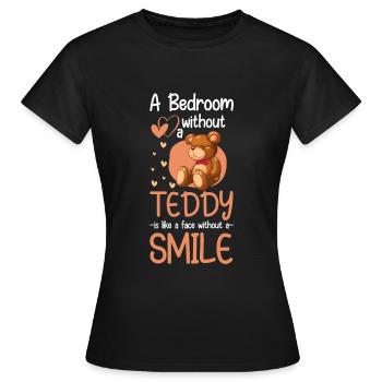 Bär Spielzeug Kuschelbär - Frauen T-Shirt - Schwarz - Vorne - AI Model Female 172 dark (172cm)