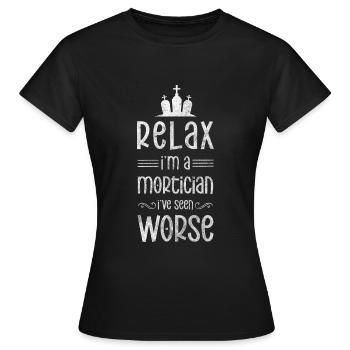 Totengräber Beerdigung Schwarzer Humor Berufung - Frauen T-Shirt - Schwarz - Vorne - AI Model Female 172 dark (172cm)