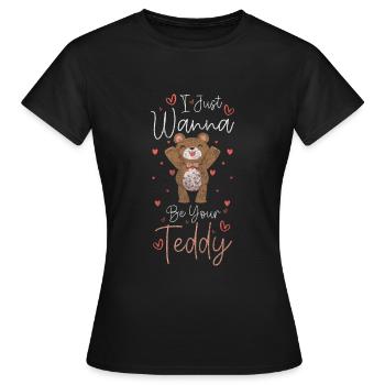 Jouet en peluche Jouet en peluche Snuggle - T-shirt Femme - noir - Devant - AI Model Female 172 dark (172cm)
