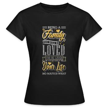 Family Reunion Family Celebration - Women's T-Shirt - black - Front - AI Model Female 172 dark (172cm)