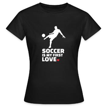 J’adore le football élégant - T-shirt Femme - noir - Devant - AI Model Female 172 dark (172cm)
