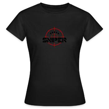 sniper - Women's T-Shirt - black - Front - AI Model Female 172 dark (172cm)