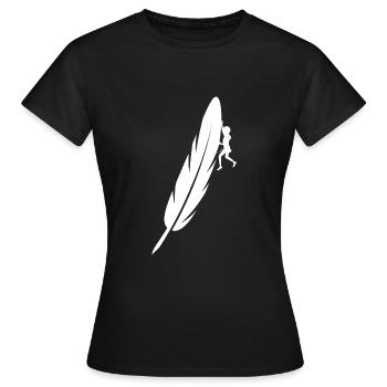 climber alpinist carabiner climbing rope - Women's T-Shirt - black - Front - AI Model Female 172 dark (172cm)