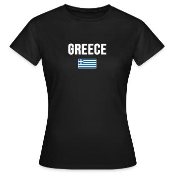 Greece - Women's T-Shirt - black - Front - AI Model Female 172 dark (172cm)