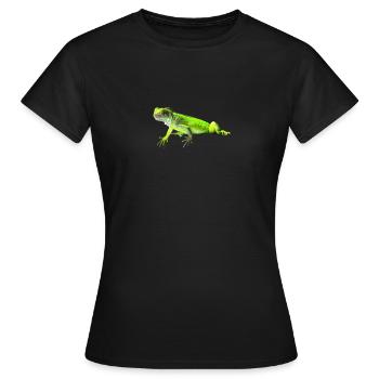 Leguan - Frauen T-Shirt - Schwarz - Vorne - AI Model Female 172 dark (172cm)