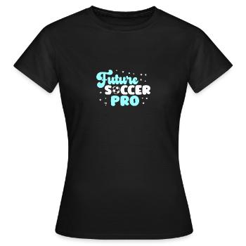 Future Soccer Pro Soccer Amour de jouer - T-shirt Femme - noir - Devant - AI Model Female 172 dark (172cm)