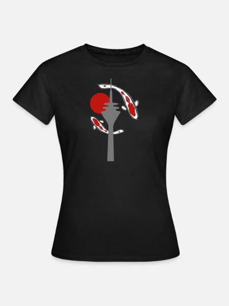 Japan goes Düsseldorf - Frauen T-Shirt - Schwarz
