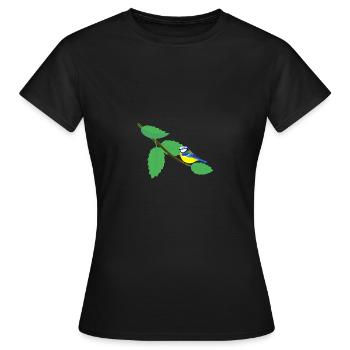 Mésange bleue - T-shirt Femme - noir - Devant - AI Model Female 172 dark (172cm)