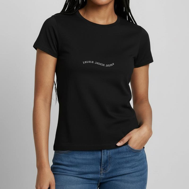 Binary *** Wave / Binary Code 101010 (1c) Women's T-Shirt