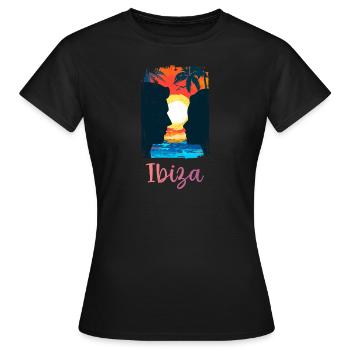 Ibiza - Frauen T-Shirt - Schwarz - Vorne - AI Model Female 172 dark (172cm)