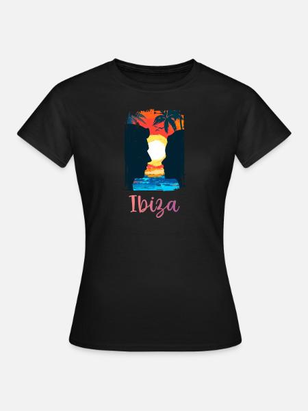 Ibiza - Frauen T-Shirt - Schwarz