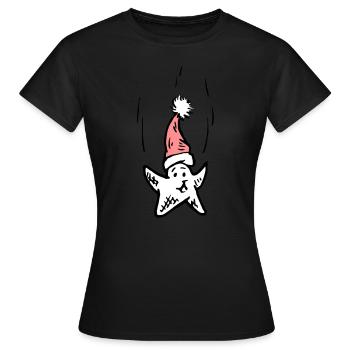 Joyeuse étoile de Noël - T-shirt Femme - noir - Devant - AI Model Female 172 dark (172cm)