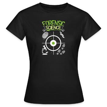 Crime scene Forensic Science gift for forensic - Women's T-Shirt - black - Front - AI Model Female 172 dark (172cm)