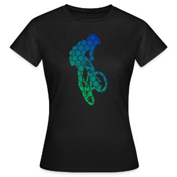 Vélo bmx vélo bmx Femmes Hommes bmx garçons - T-shirt Femme - noir - Devant - AI Model Female 172 dark (172cm)