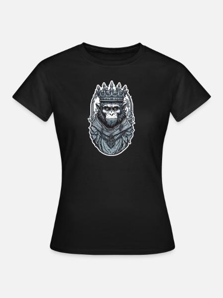 King Monkey - Frauen T-Shirt - Schwarz