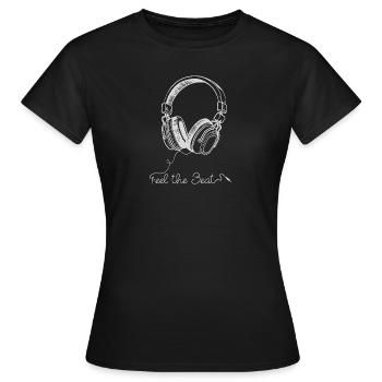 Spüren Sie den Beat - Frauen T-Shirt - Schwarz - Vorne - AI Model Female 172 dark (172cm)