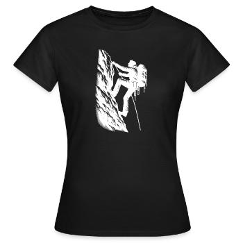 Hobby Alpiniste escalade sur la montagne - T-shirt Femme - noir - Devant - AI Model Female 172 dark (172cm)
