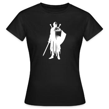 Schwertkrieger Stolzer Ritter Krieger - Frauen T-Shirt - Schwarz - Vorne - AI Model Female 172 dark (172cm)