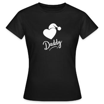 Warm Daddy" - Women's T-Shirt - black - Front - AI Model Female 172 dark (172cm)