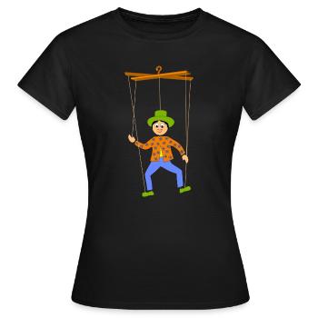marionnettes - T-shirt Femme - noir - Devant - AI Model Female 172 dark (172cm)