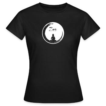 Bulle zen - T-shirt Femme - noir - Devant - AI Model Female 172 dark (172cm)